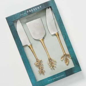 Anthropologie Herbiflora Cheese Knives Set/3 NWT